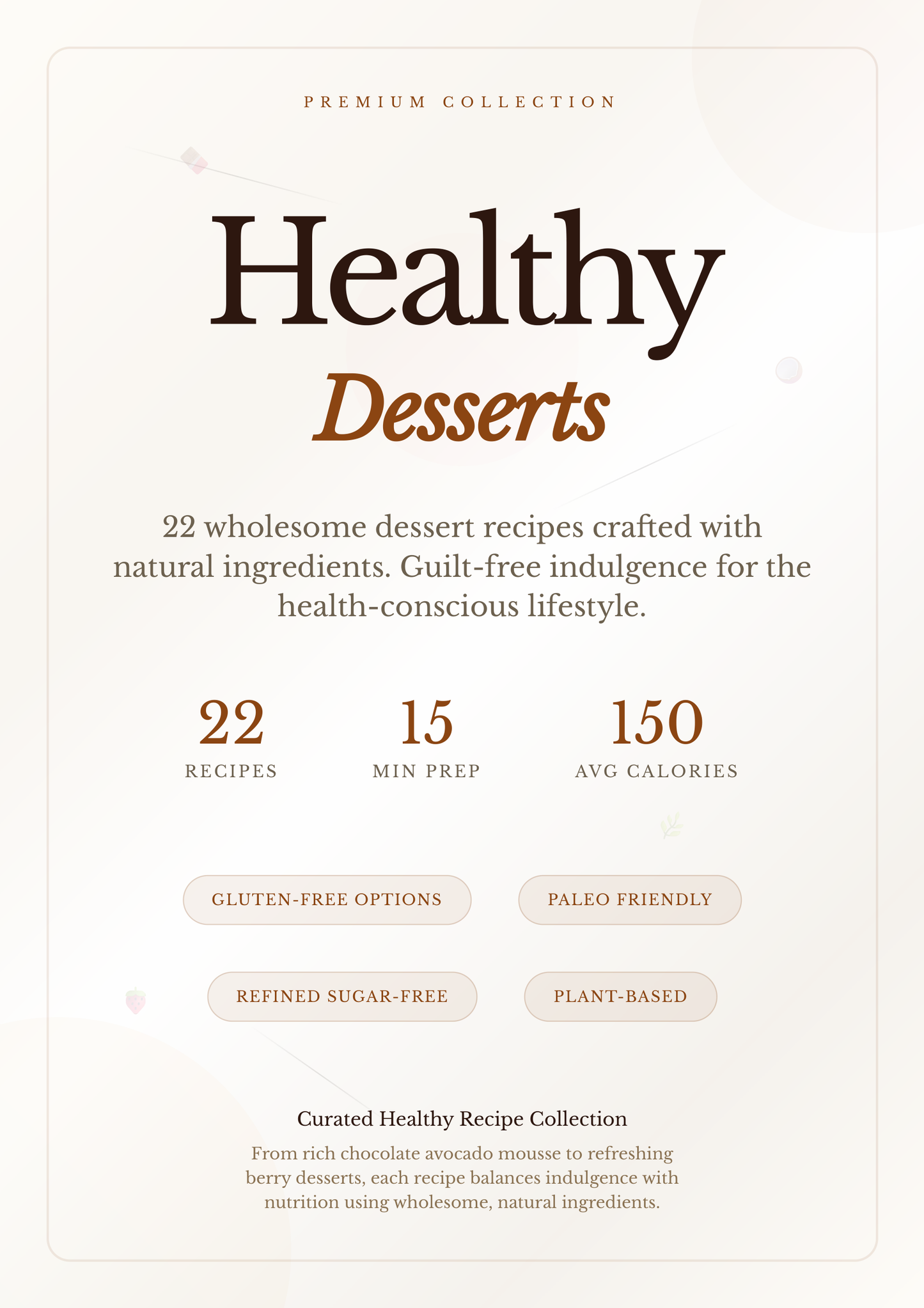 Healthy Desserts Collection - Digital PDF Ebook