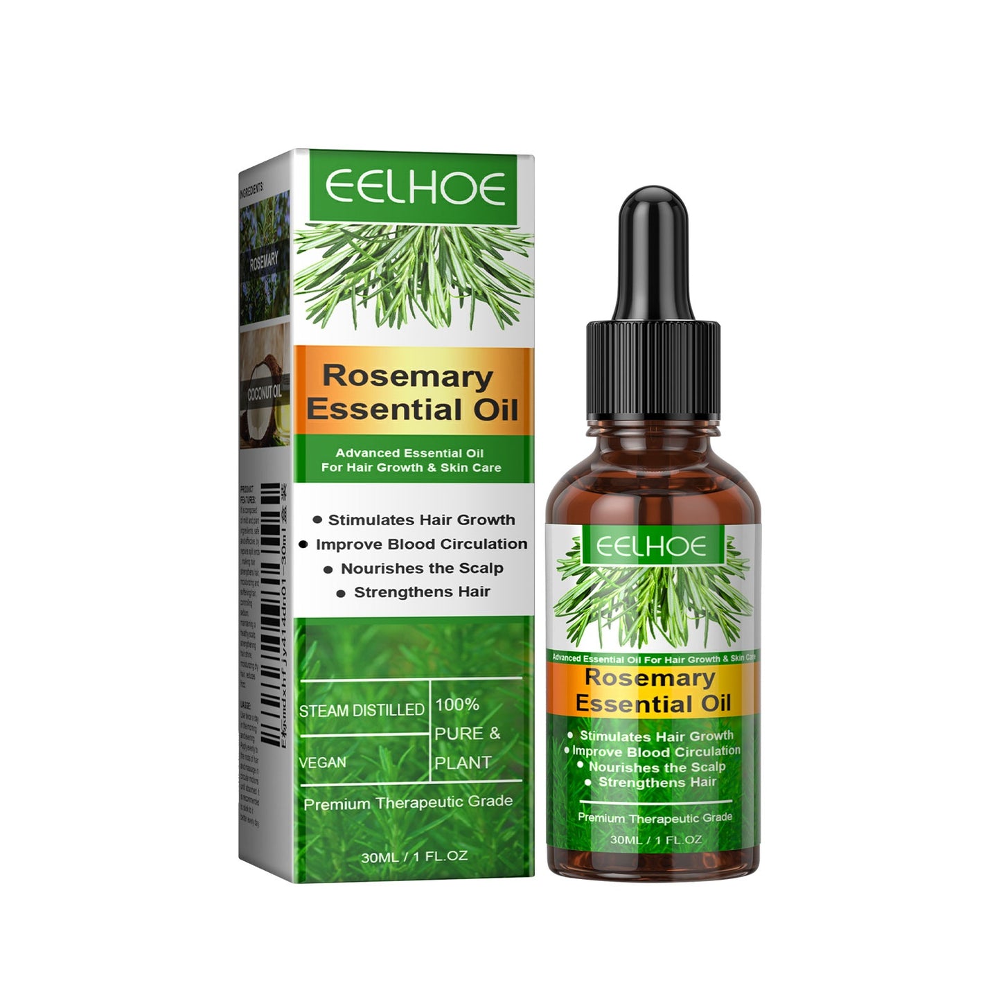 EELHOE Rosemary Hair Growth Oil - Professional Formula, Natural Results